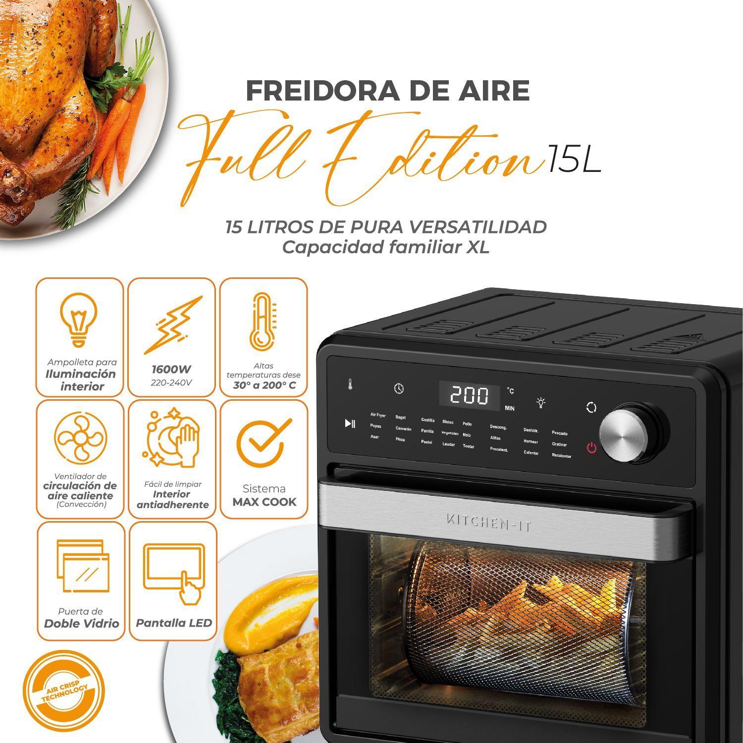 Horno Freidora de Aire Full Edition 24 en 1 15L-3