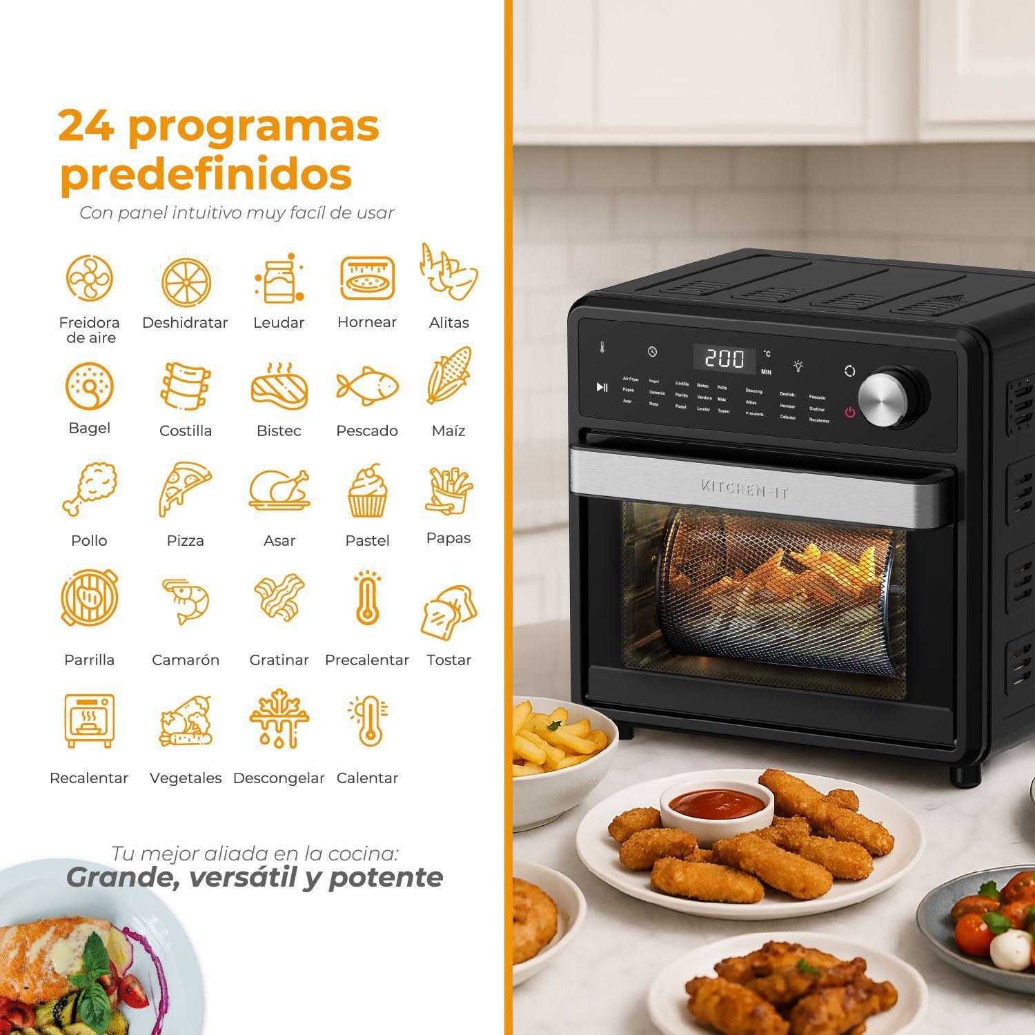 Horno Freidora de Aire Full Edition 24 en 1 15L-4