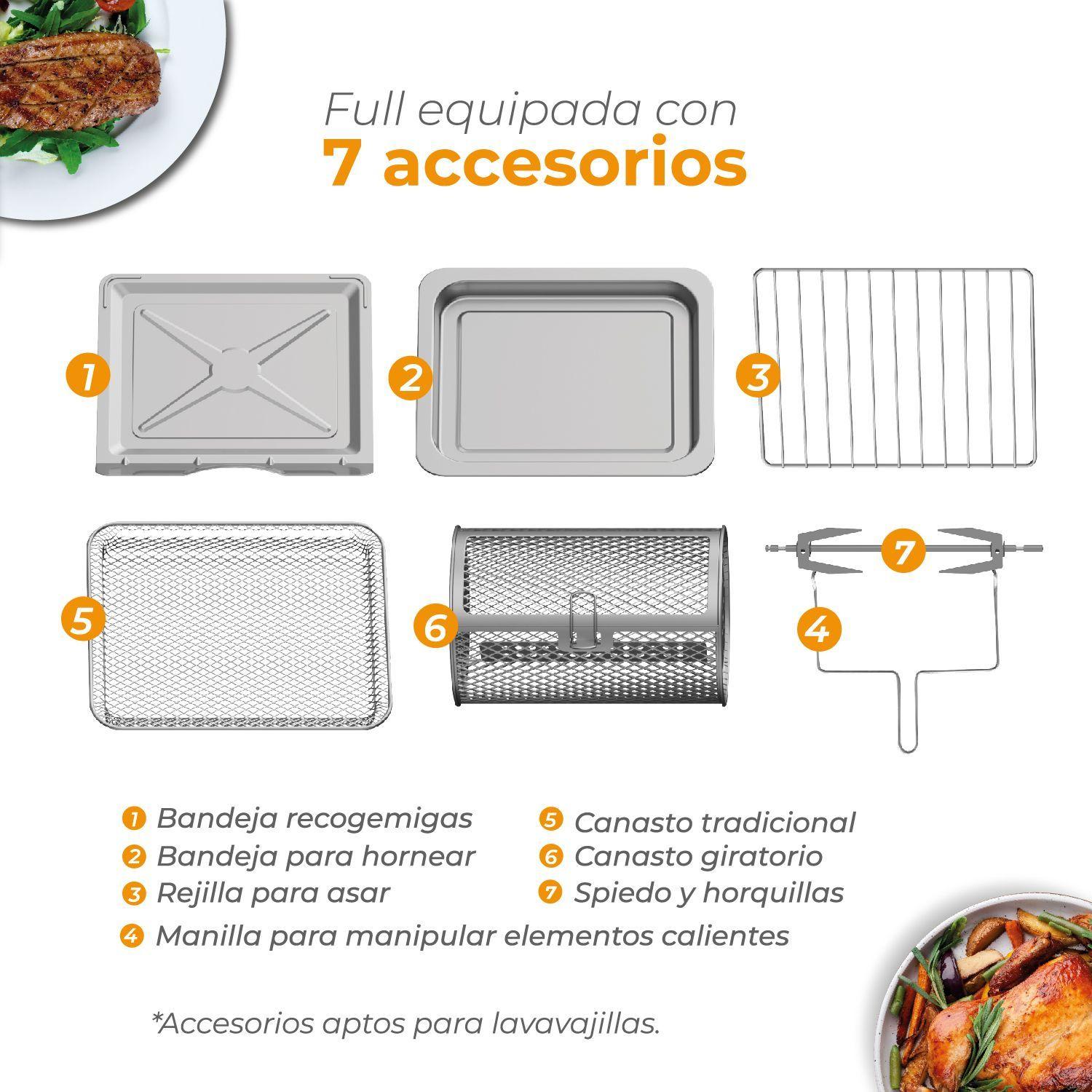 Horno Freidora de Aire Full Edition 24 en 1 15L-6