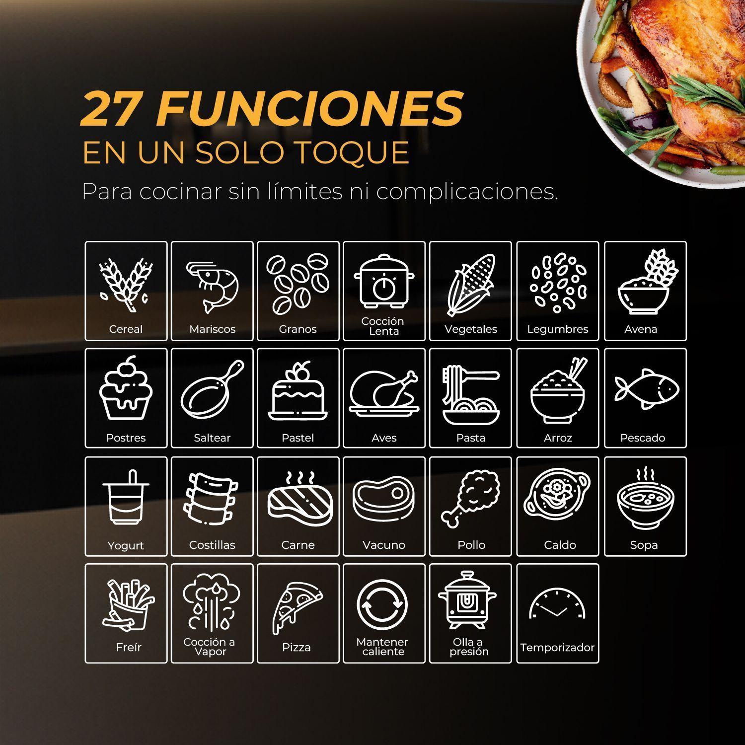 Olla a Presión Eléctrica Multifuncional 8L-3