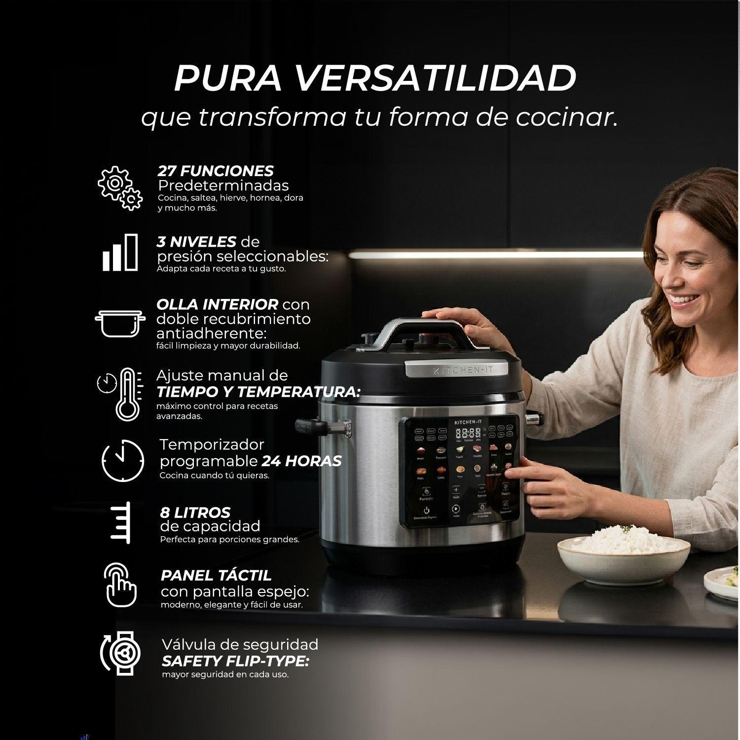 Olla a Presión Eléctrica Multifuncional 8L-5