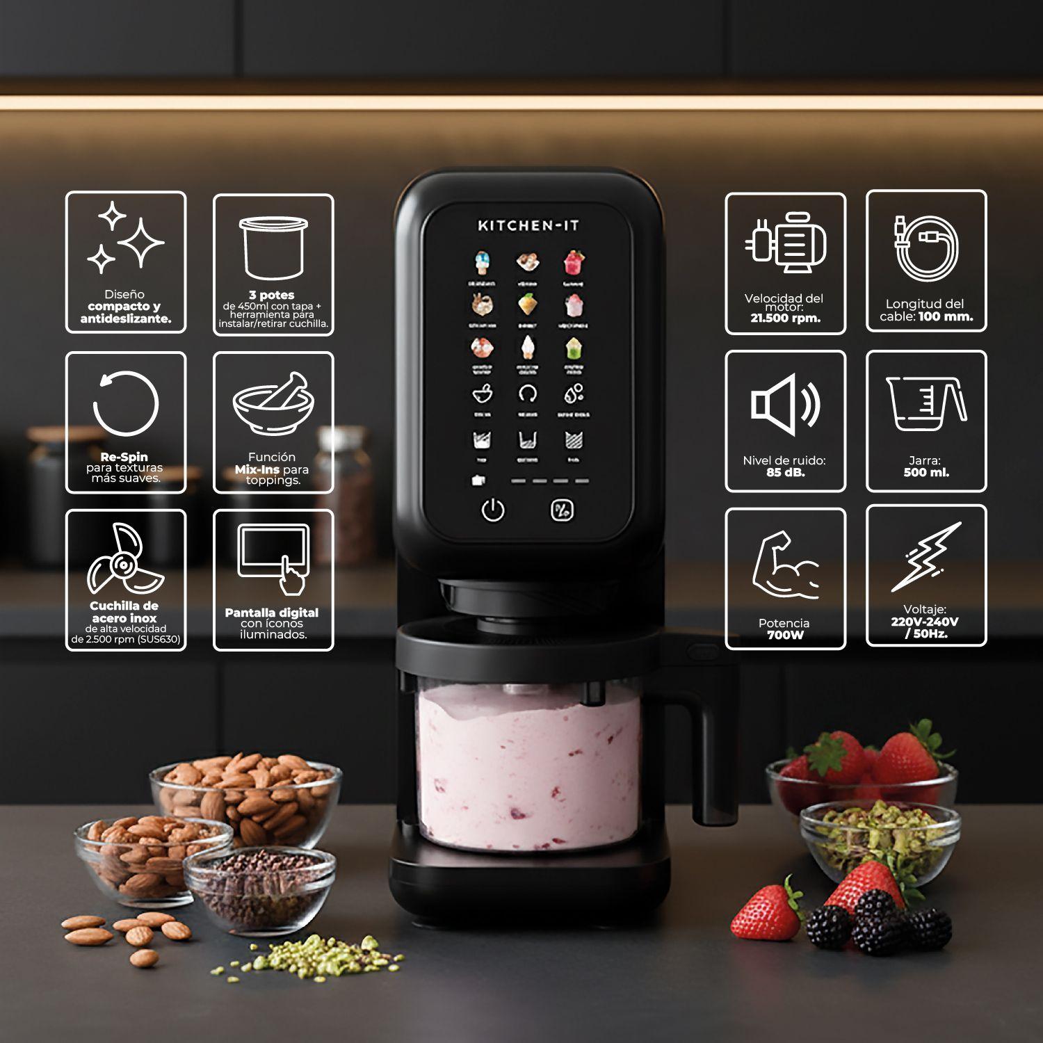 M quina de Helados CreamLux Pro 12 en 1 Kitchen It-5