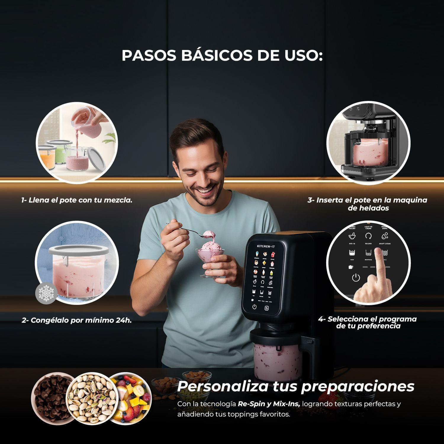 M quina de Helados CreamLux Pro 12 en 1 Kitchen It-6