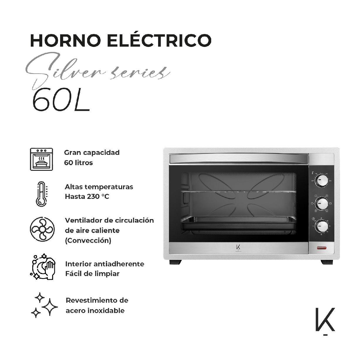 Horno Eléctrico Silver Series 60L Kitchen-It-3