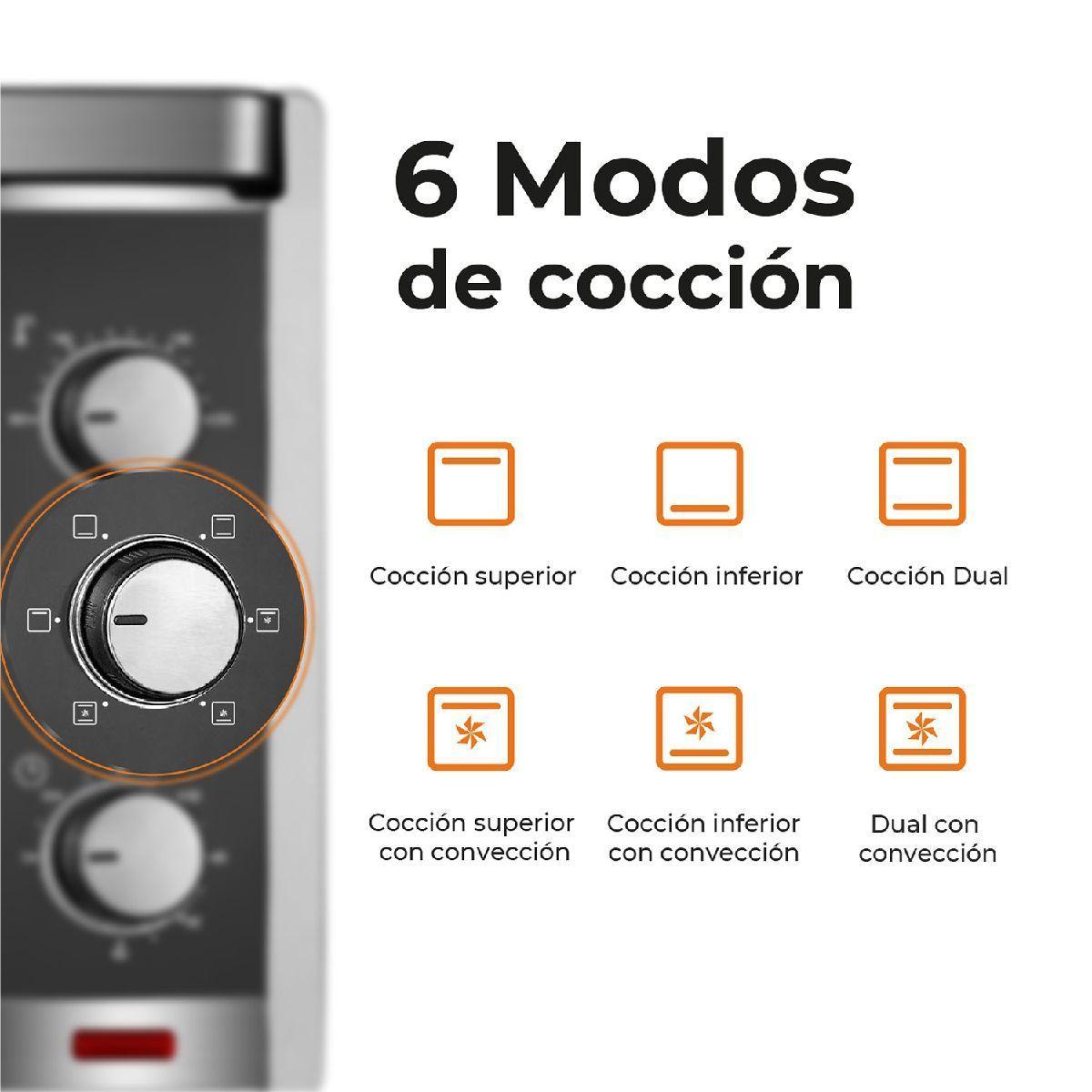Horno Eléctrico Silver Series 45L Kitchen-It-4