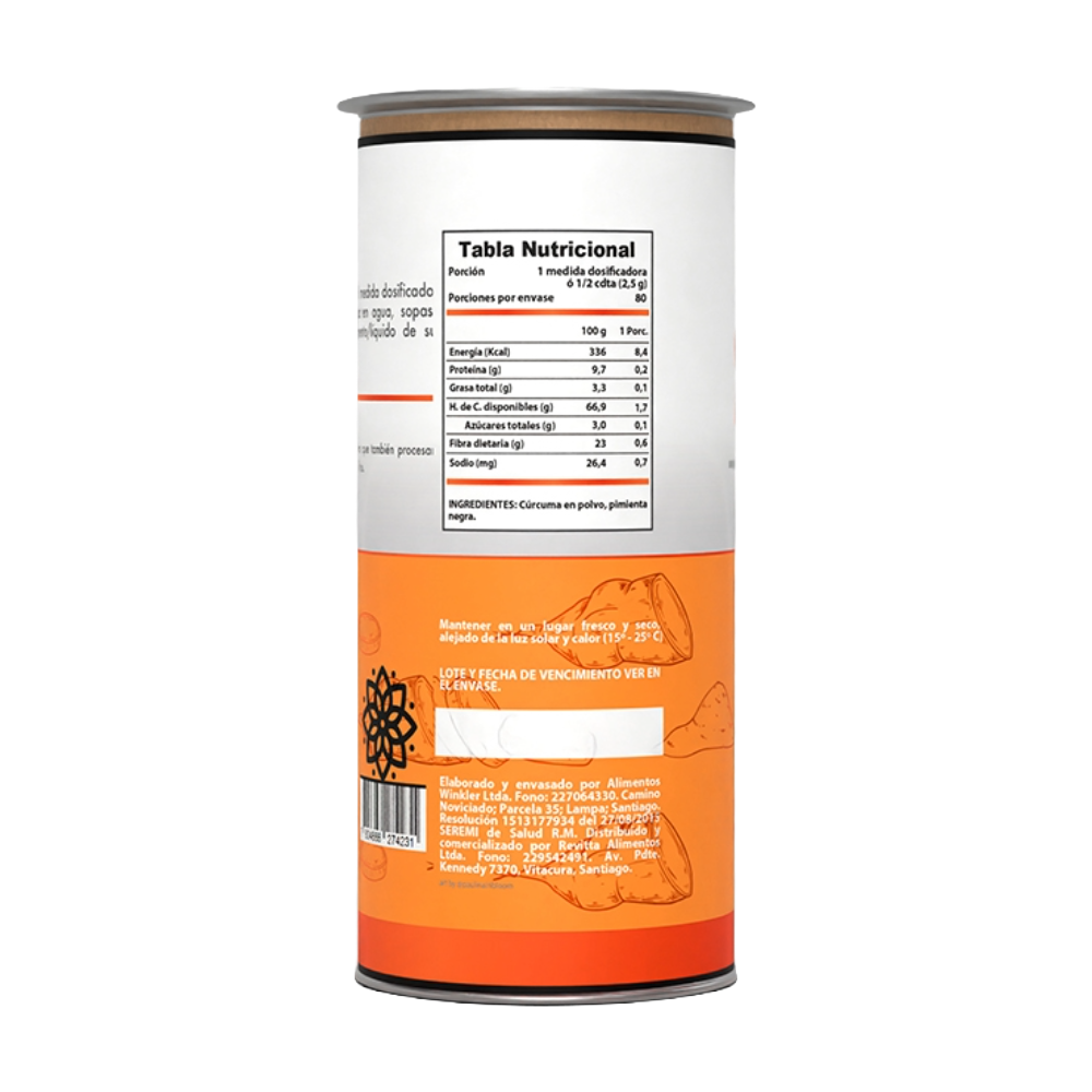 Cúrcuma Activada + Pimienta Negra 200 g - Revitta-1