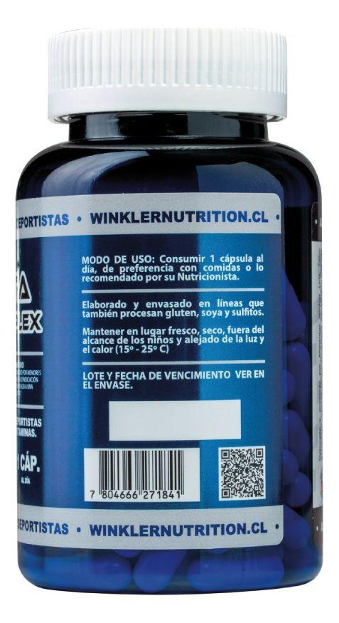 Complejo B B1-b2-b3-b5-b6-b7(biotina)-b9-b12 120caps 4 Meses-2
