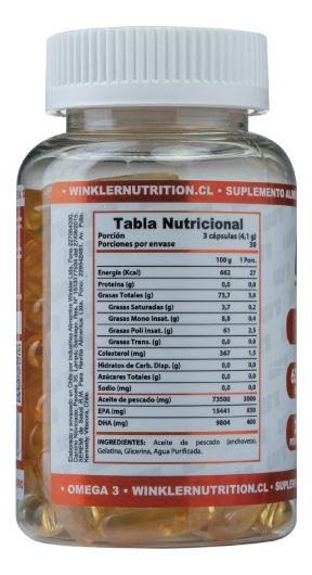 Omega 3 - 90 Cáps. Winkler Nutrition Sabor Cápsulas Blandas-2