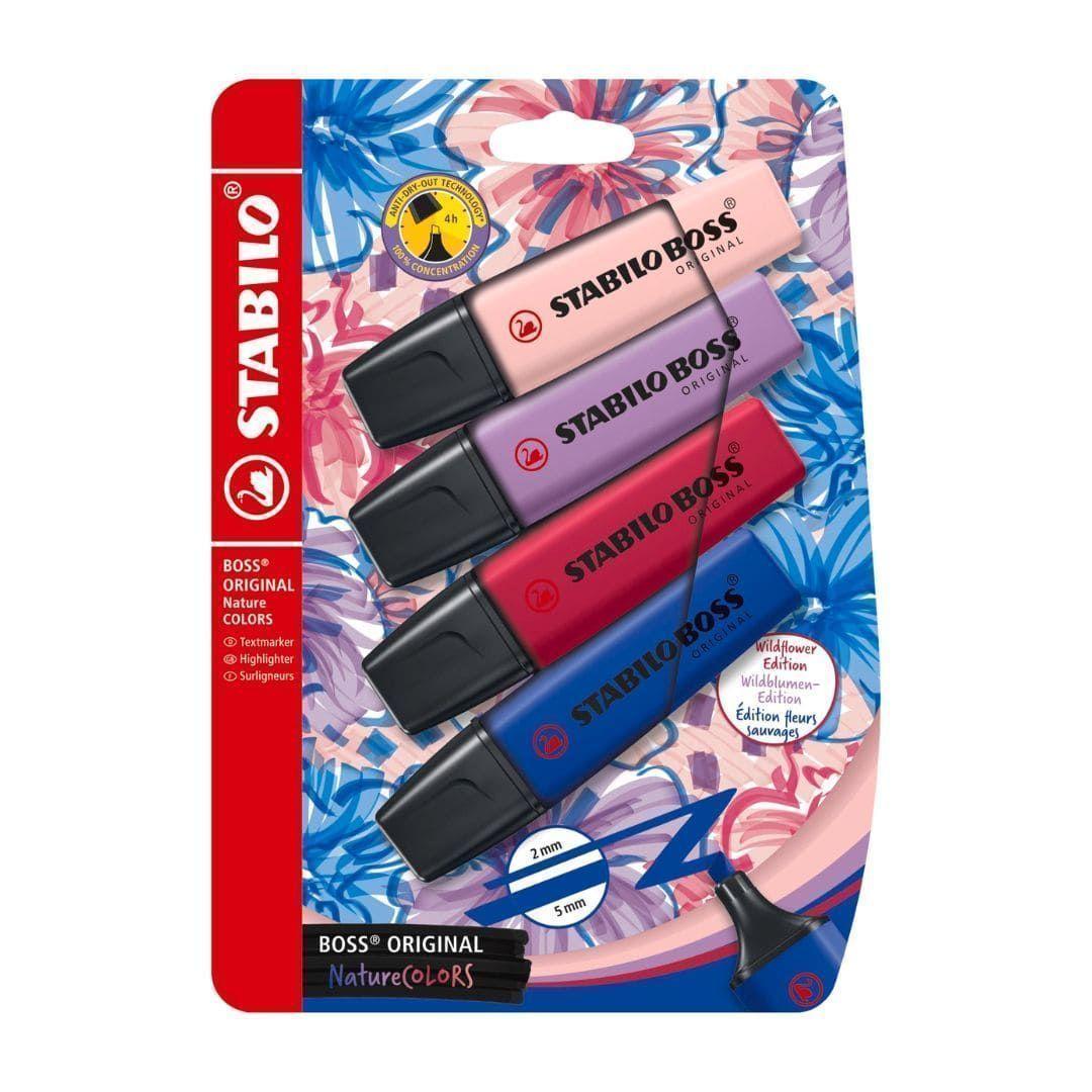 Set 4 Destacadores Stabilo Boss Original NatureColors Wildflower Edition-0