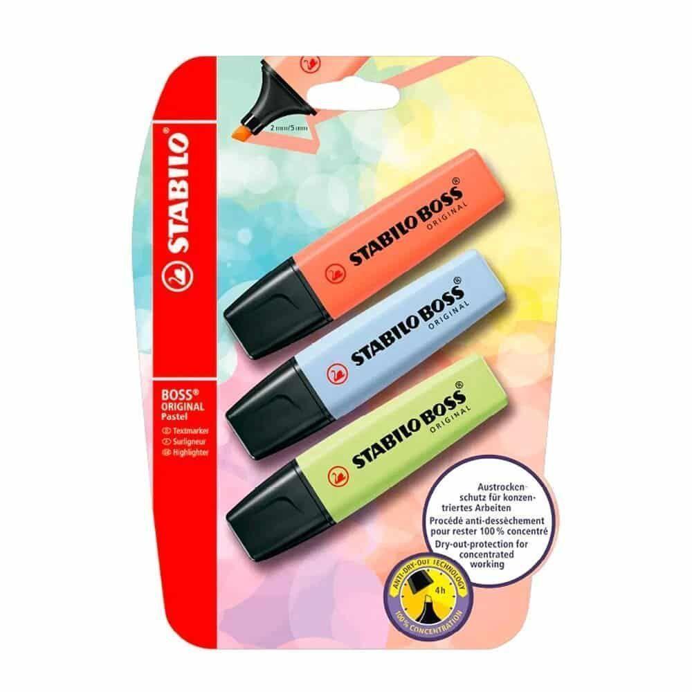 Set de 3 Destacadores Stabilo Boss Original Pastel 2021-0