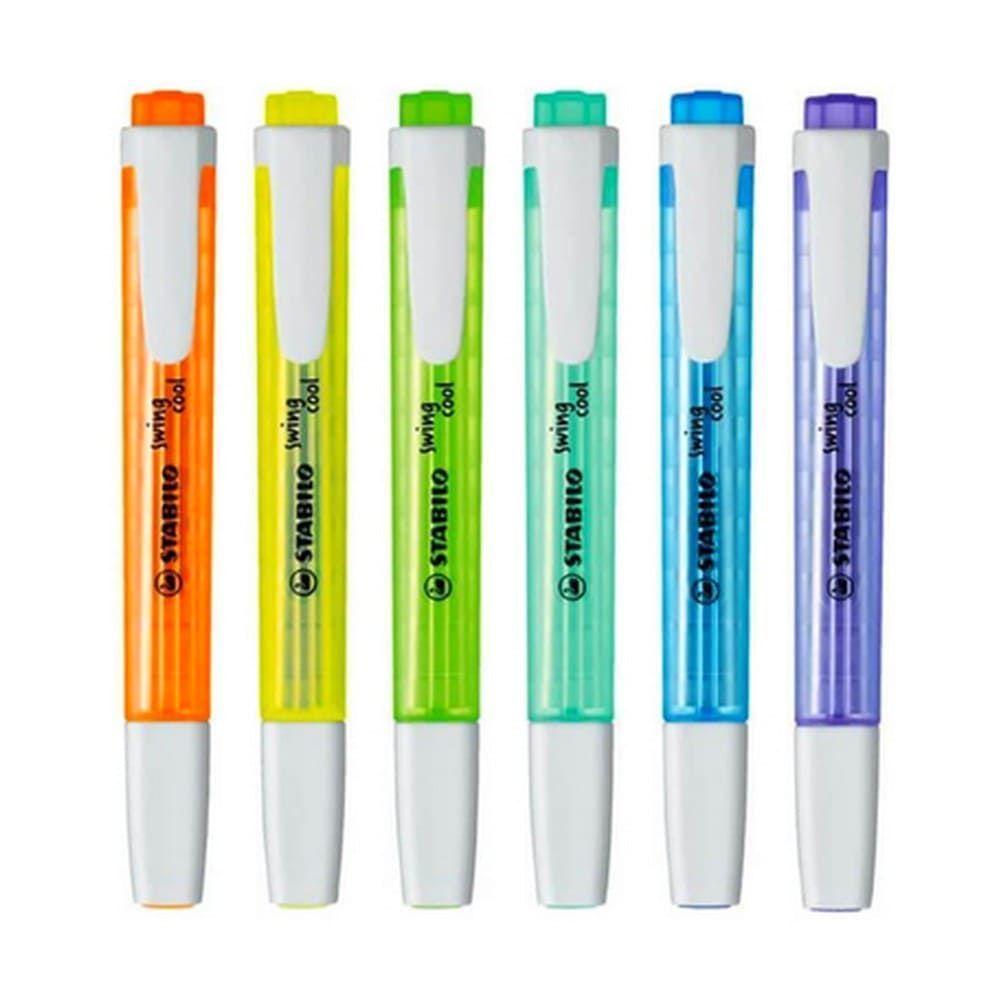 Set de 6 Destacadores Stabilo Swing Cool Fluorescentes-1