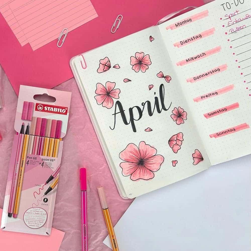 Set de 8 Stabilo 4 Point 88 4 Pen 68 Shades of Pink-2