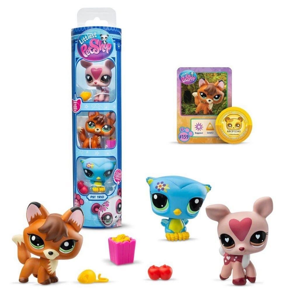 Figuras de Littlest Pet Shop Trio en Tubo Serie 3 Mascotas de Bosque-0