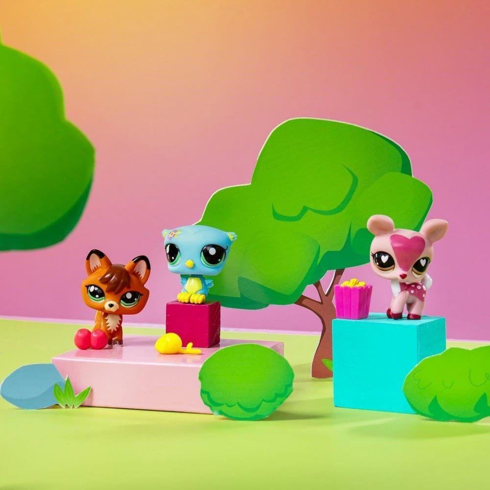 Figuras de Littlest Pet Shop Trio en Tubo Serie 3 Mascotas de Bosque-3