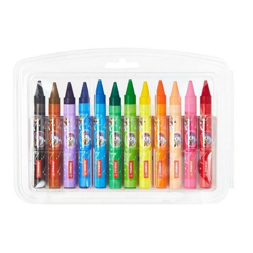 Set de 12 Crayones de Cera Stabilo Jumbo Yippy Wax-1