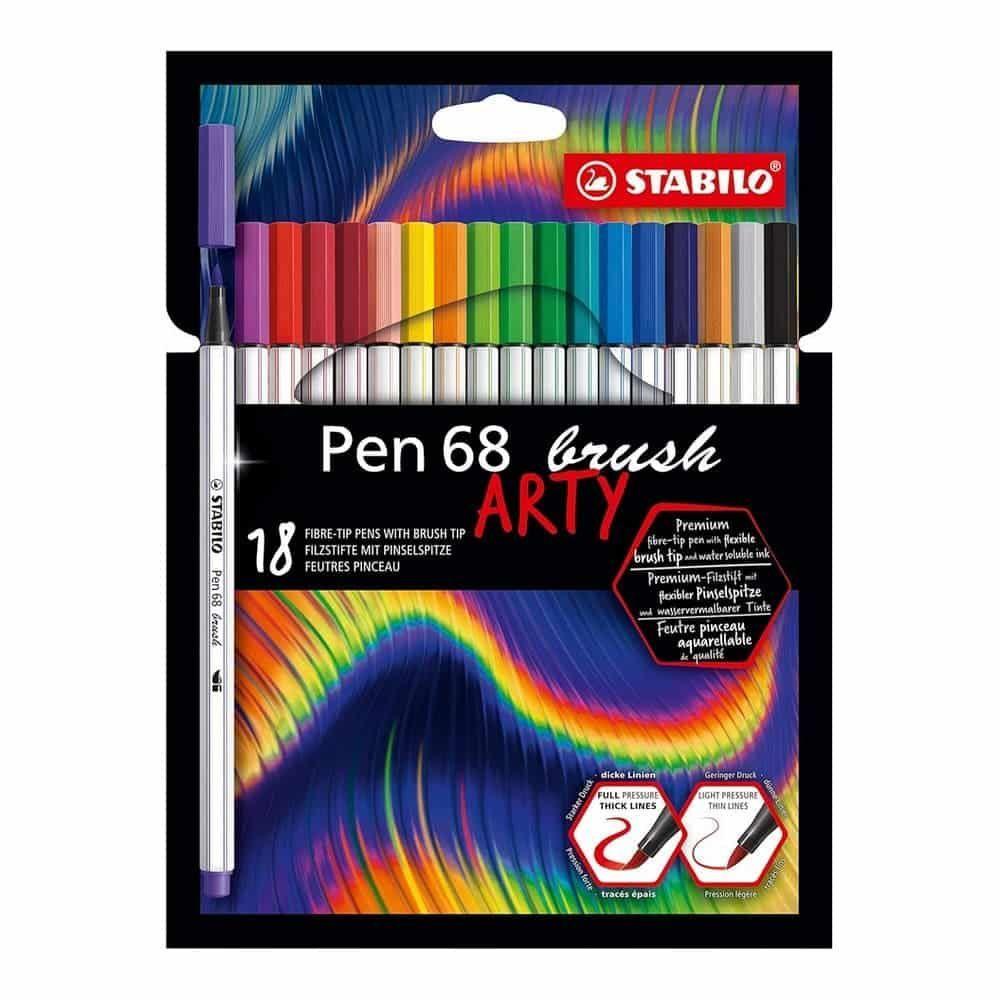 Set de 18 Stabilo Pen 68 Brush Arty-0