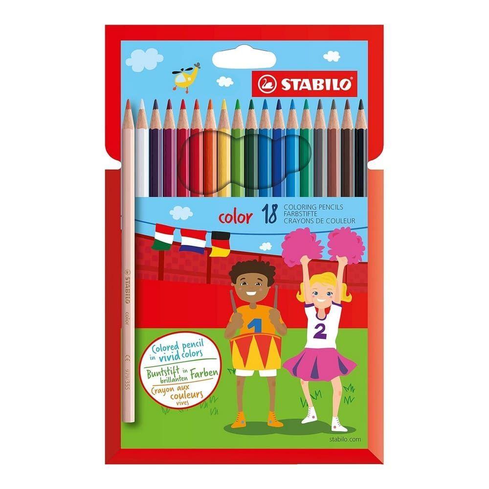 Set de 18 Lapices de Madera para Colorear Stabilo-0