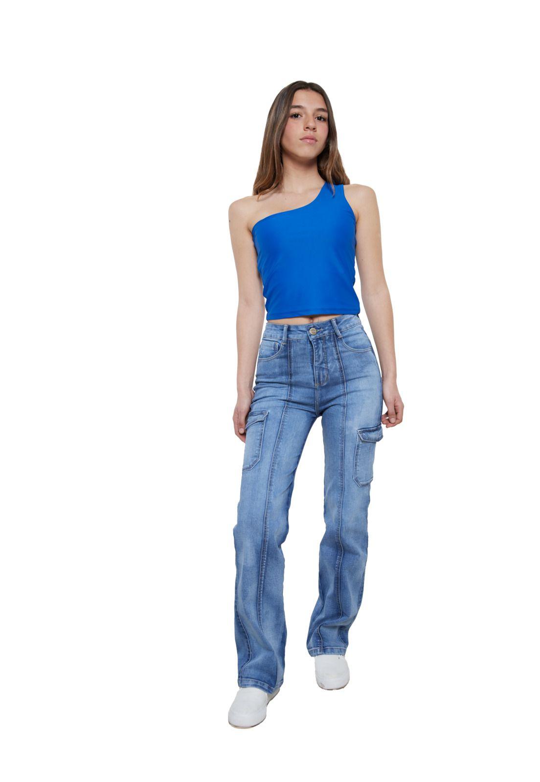 Jeans Amazona II Celeste Divino Jeans-0