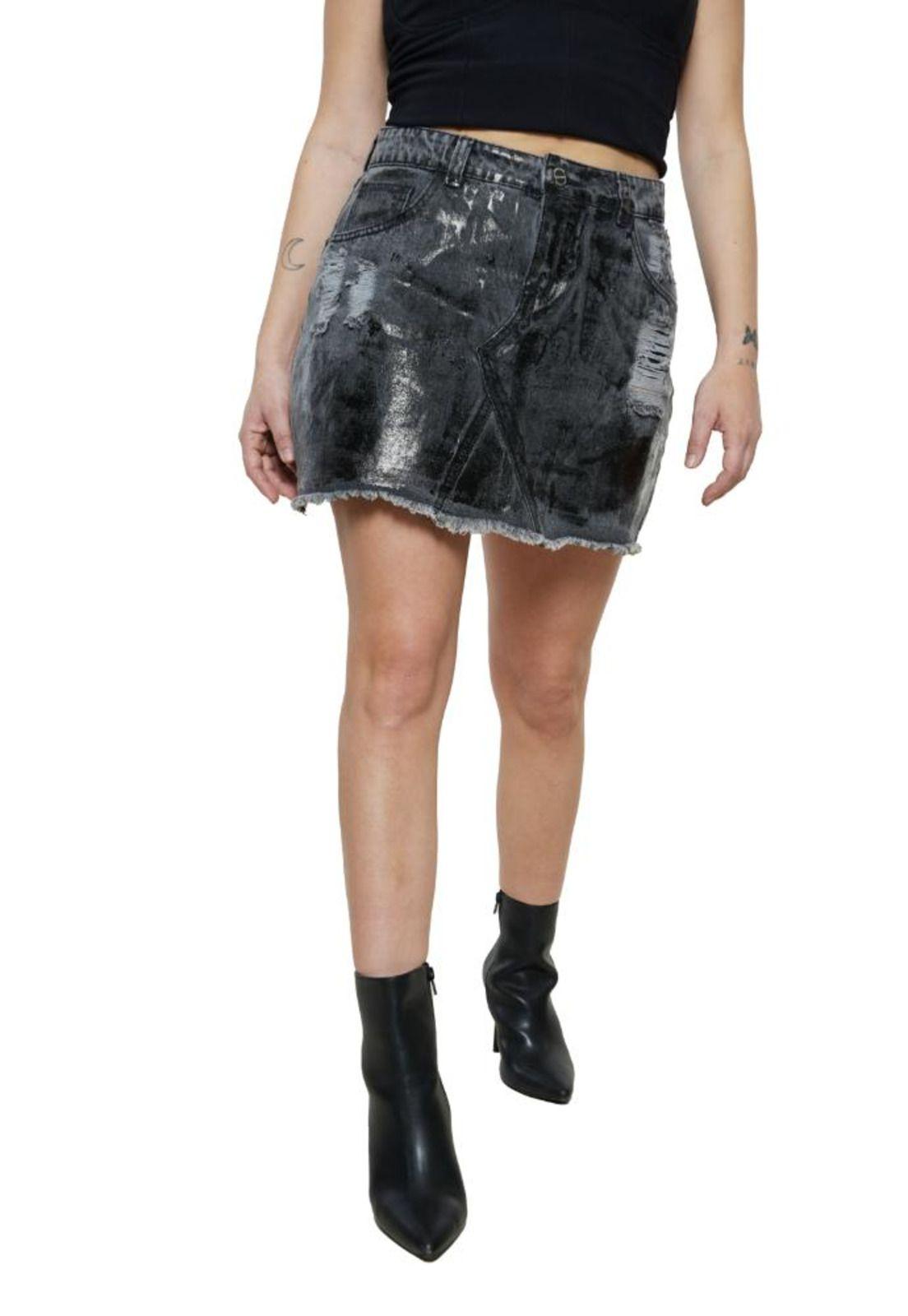 Falda Ganges II Negra Divino Jeans-1