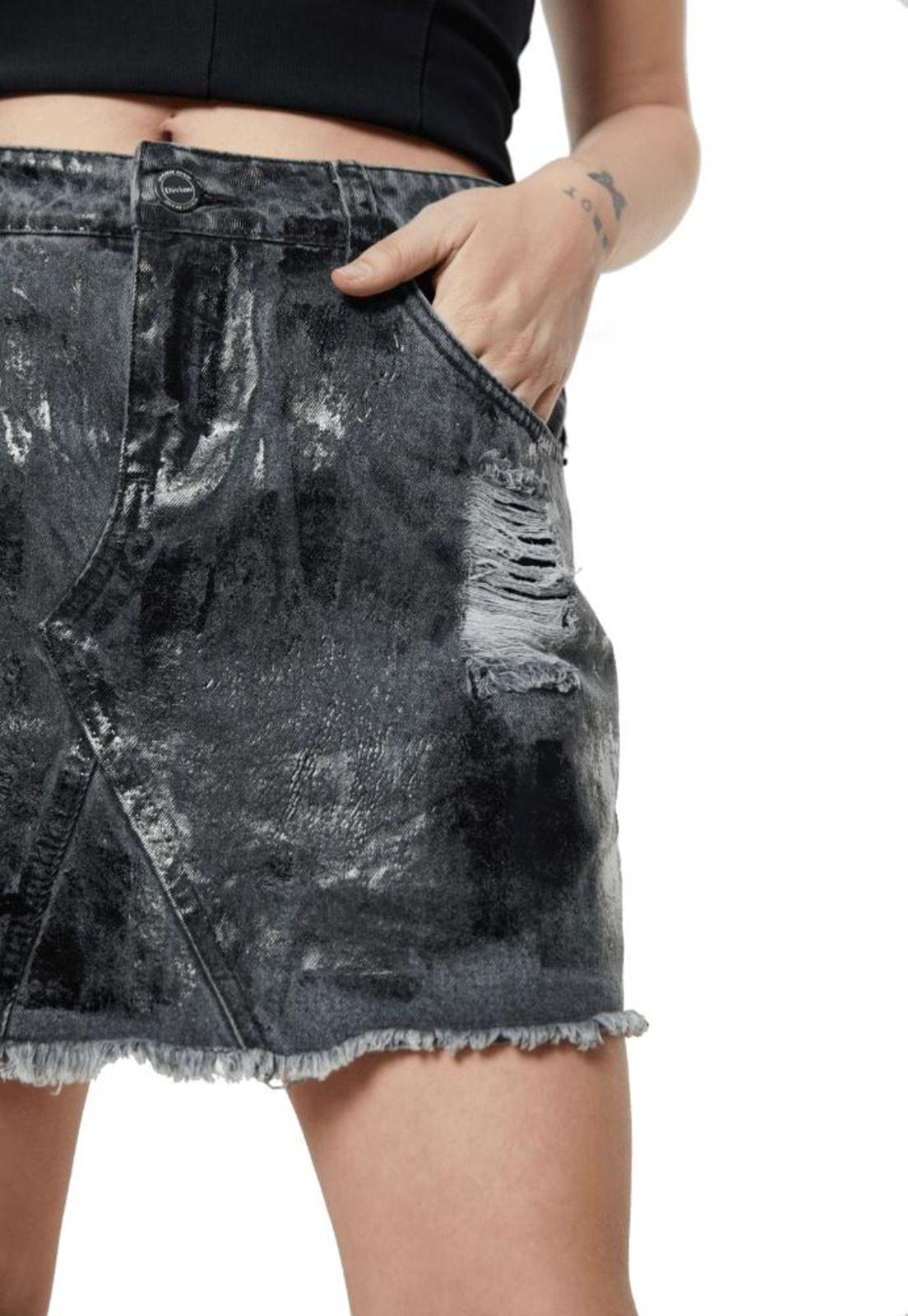Falda Ganges II Negra Divino Jeans-4