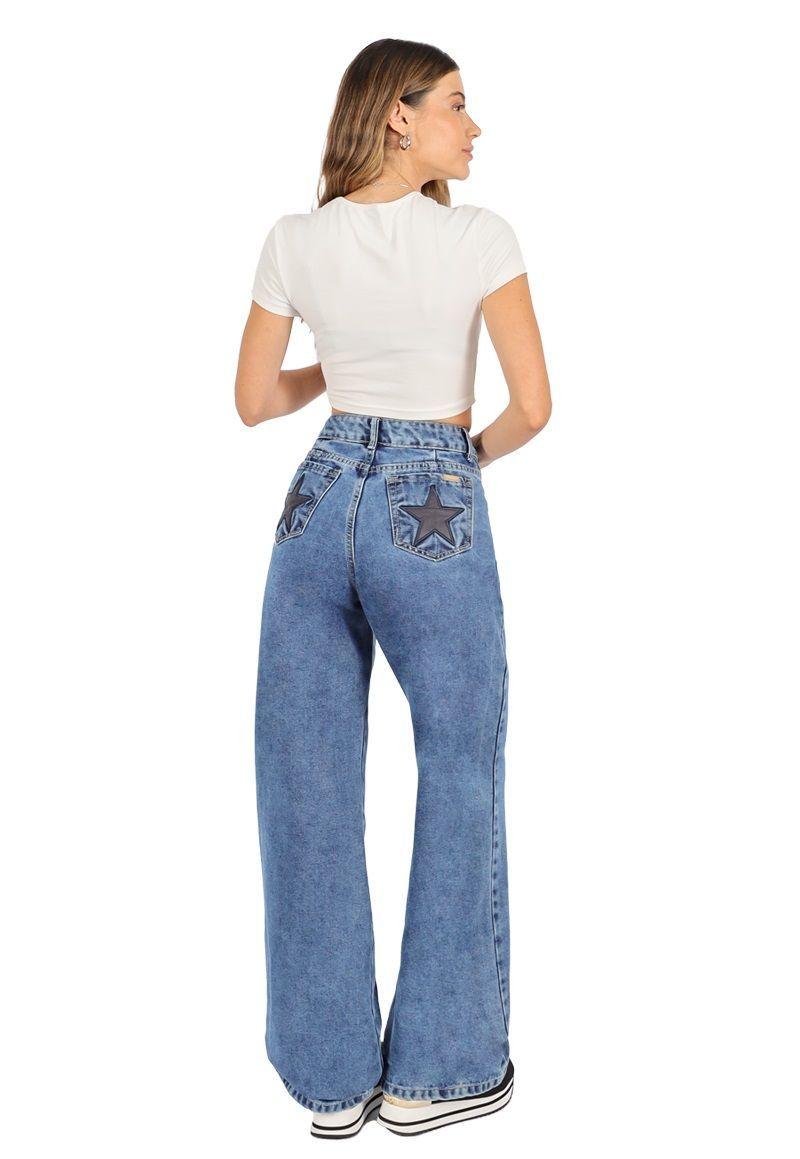 Jeans Bella I Celeste Medio Divino Jeans-1