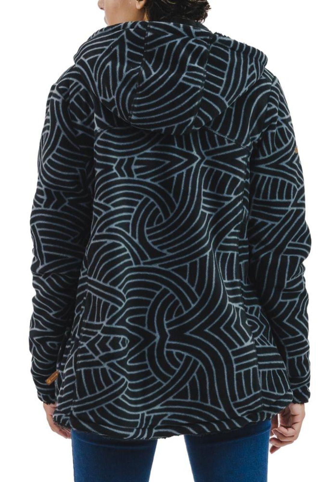 Polerón Merida reversible Negro/Print Gris Divino Jeans-2