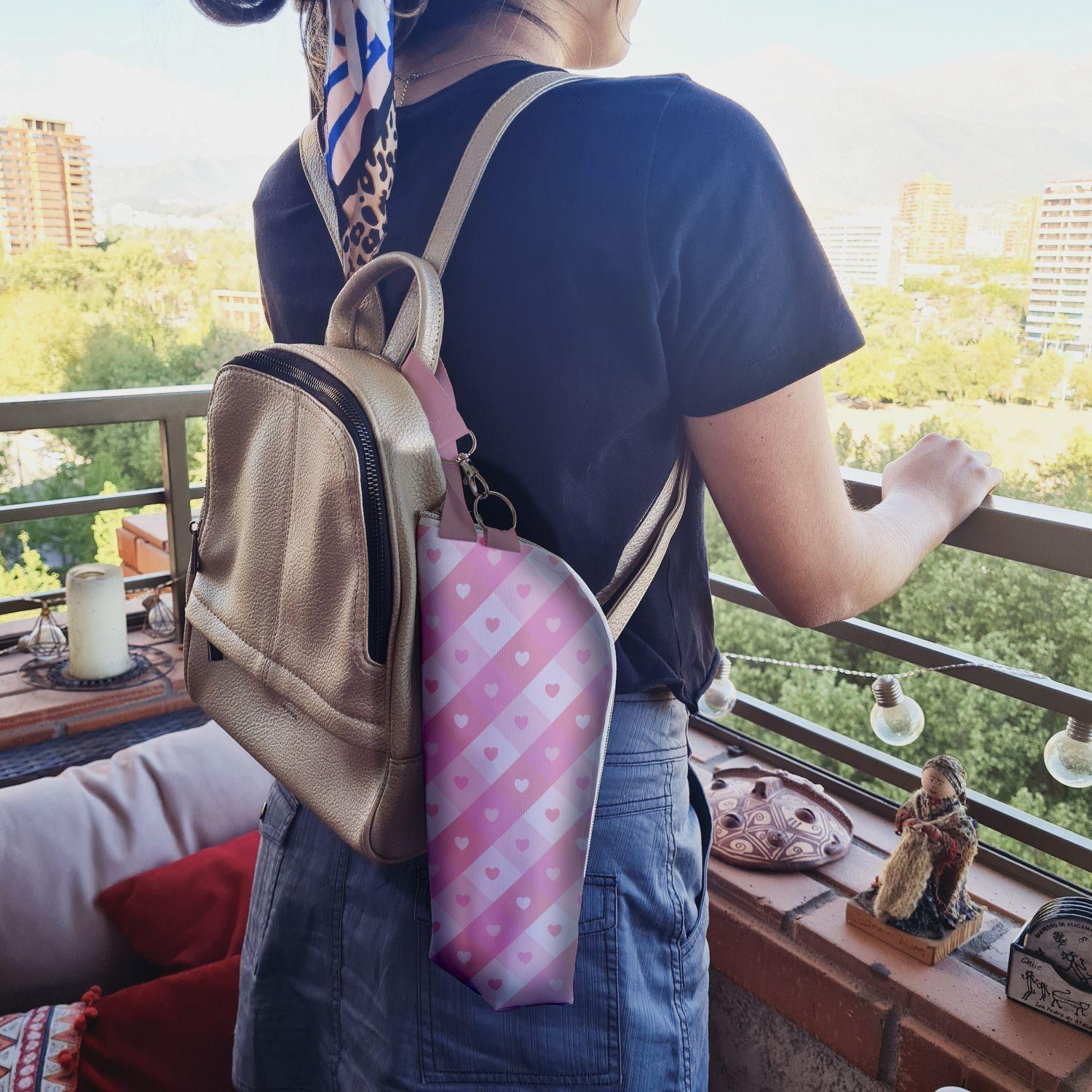 Bolso termico para botella Corazones-3