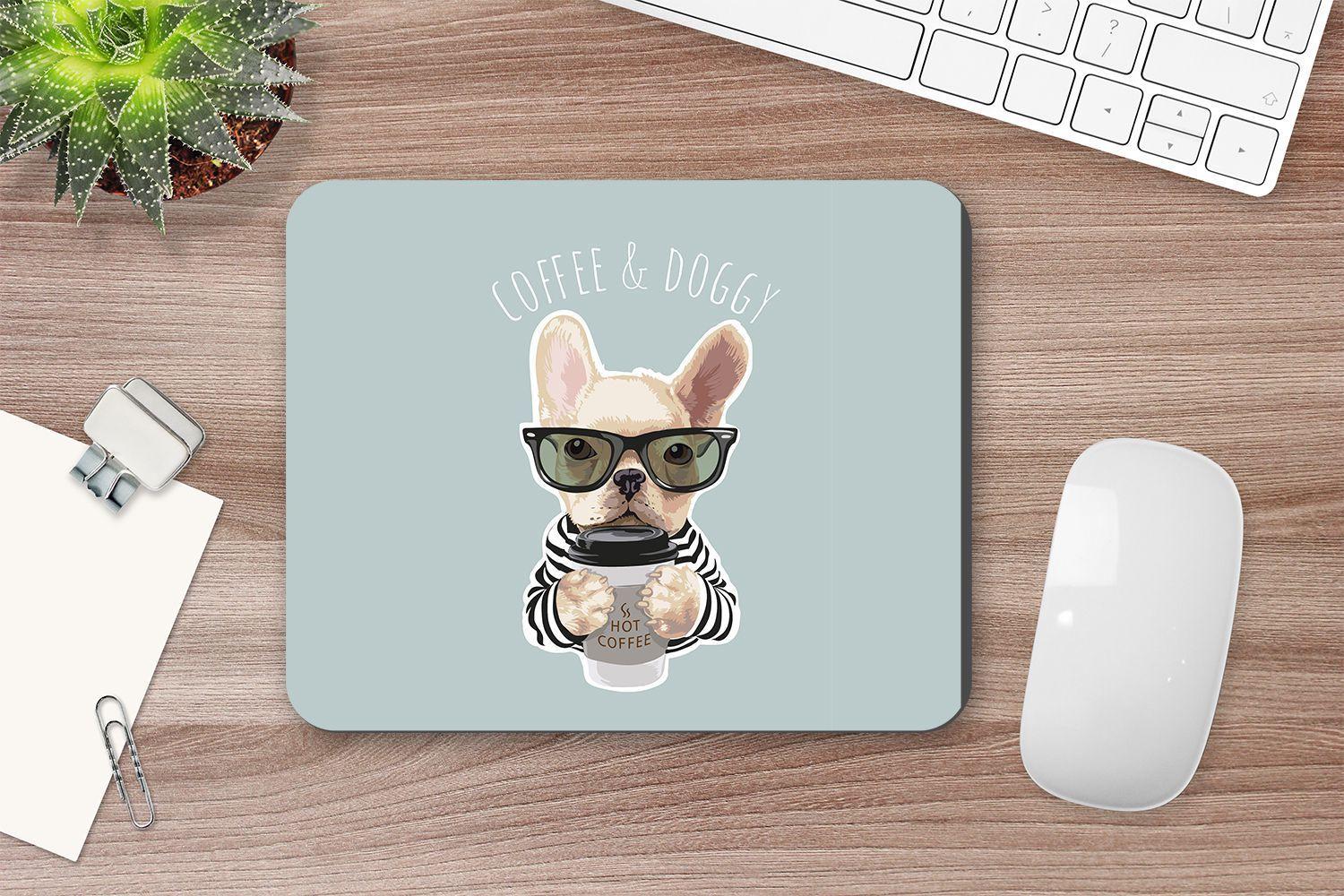 MOUSE PAD ANHIZ M108V2 PERRO Y CAFÉ-2