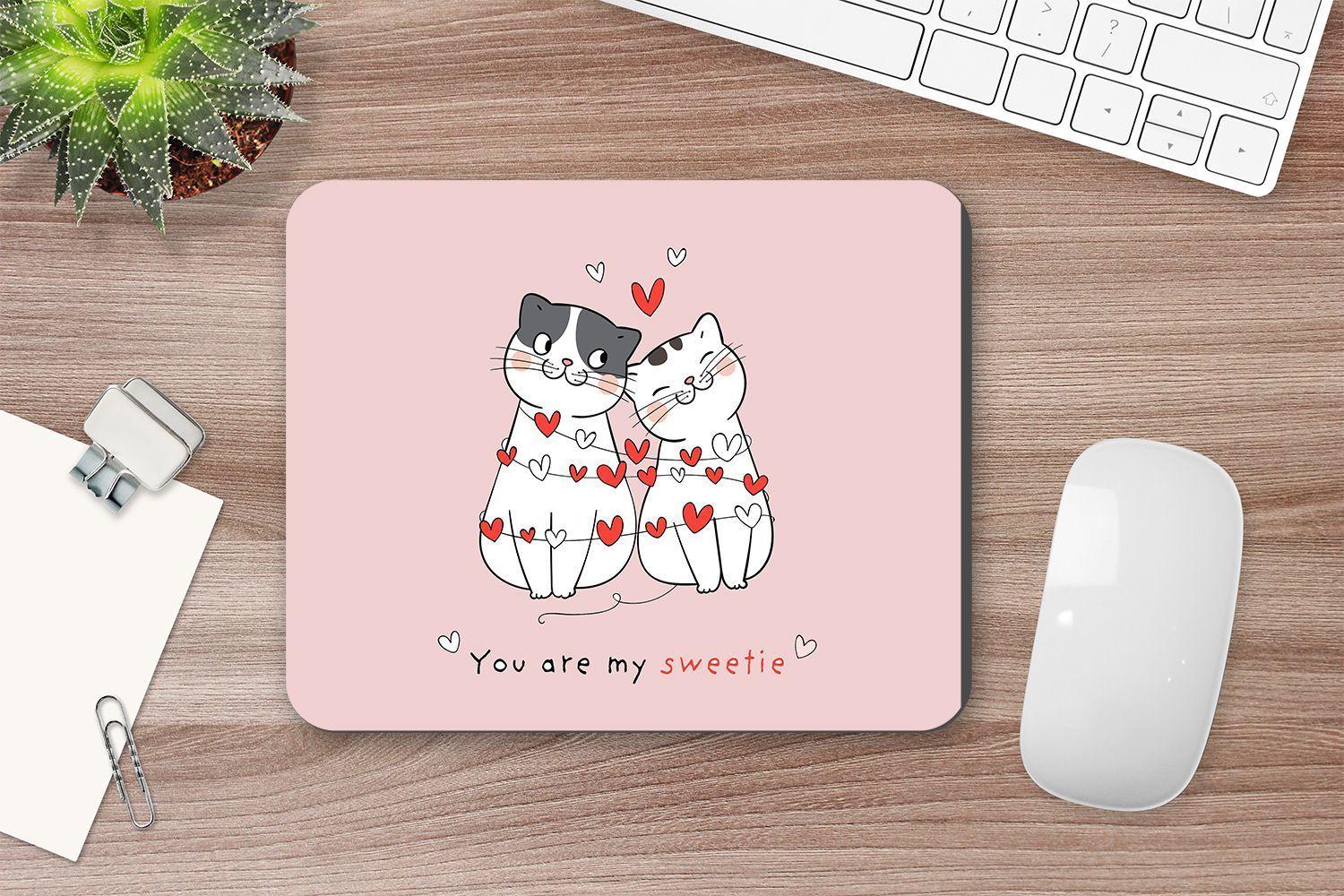 MOUSE PAD ANHIZ M105 GATOS AMOR-2