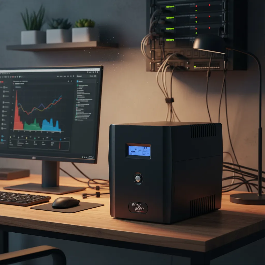 Ups Interactiva Enersafe Esit 2000va 1200w Monofásica Gris Oscuro-2