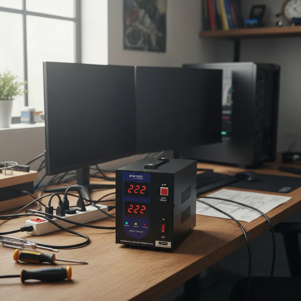 Regulador De Voltaje Avr 1000va/600w enersafe-2