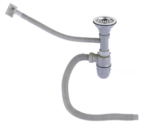 Set De Lavaplatos Desagüe Con Rebalse Y Sifón 3 1/2-1