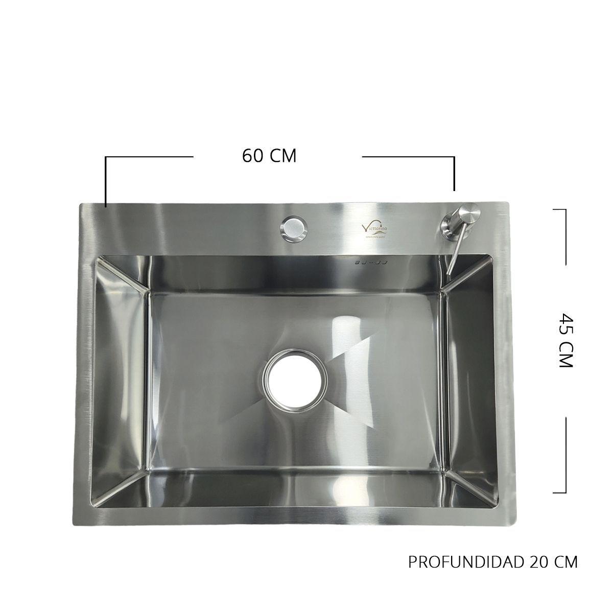Lavaplatos Simple Empotrado 60x45 cm Benjamino-2