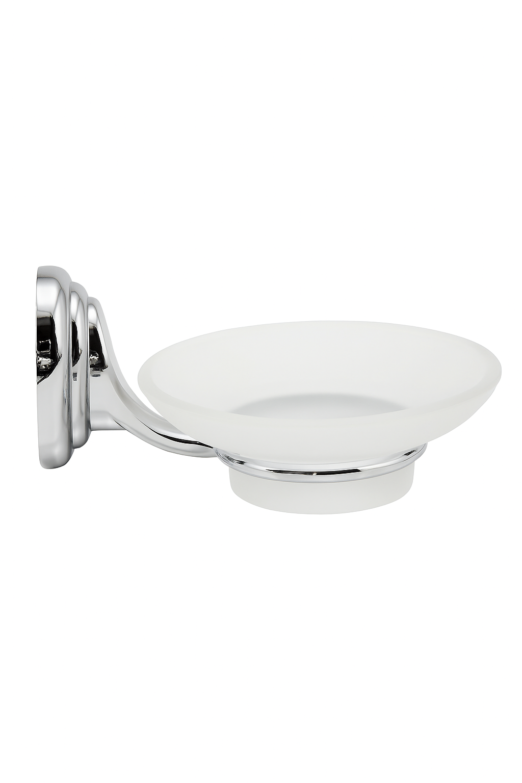 Jabonera Colomba Cromada Vidrio Empavonado-0