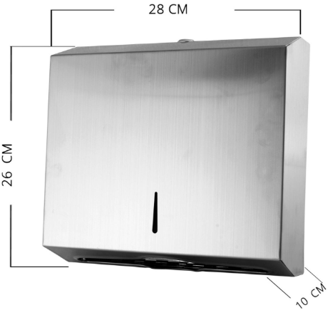 Dispensador Toalla Papel Interfoliada Acero Inoxidable-2