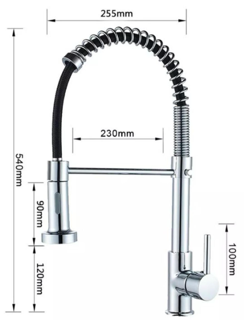 Llave Lavaplatos Extensible Profesional Plata Vienna-1