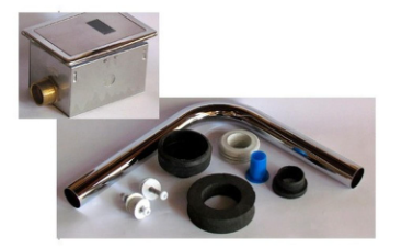 Válvula Electrónica Al Muro Descarga Wc Con Sensor Superior-0