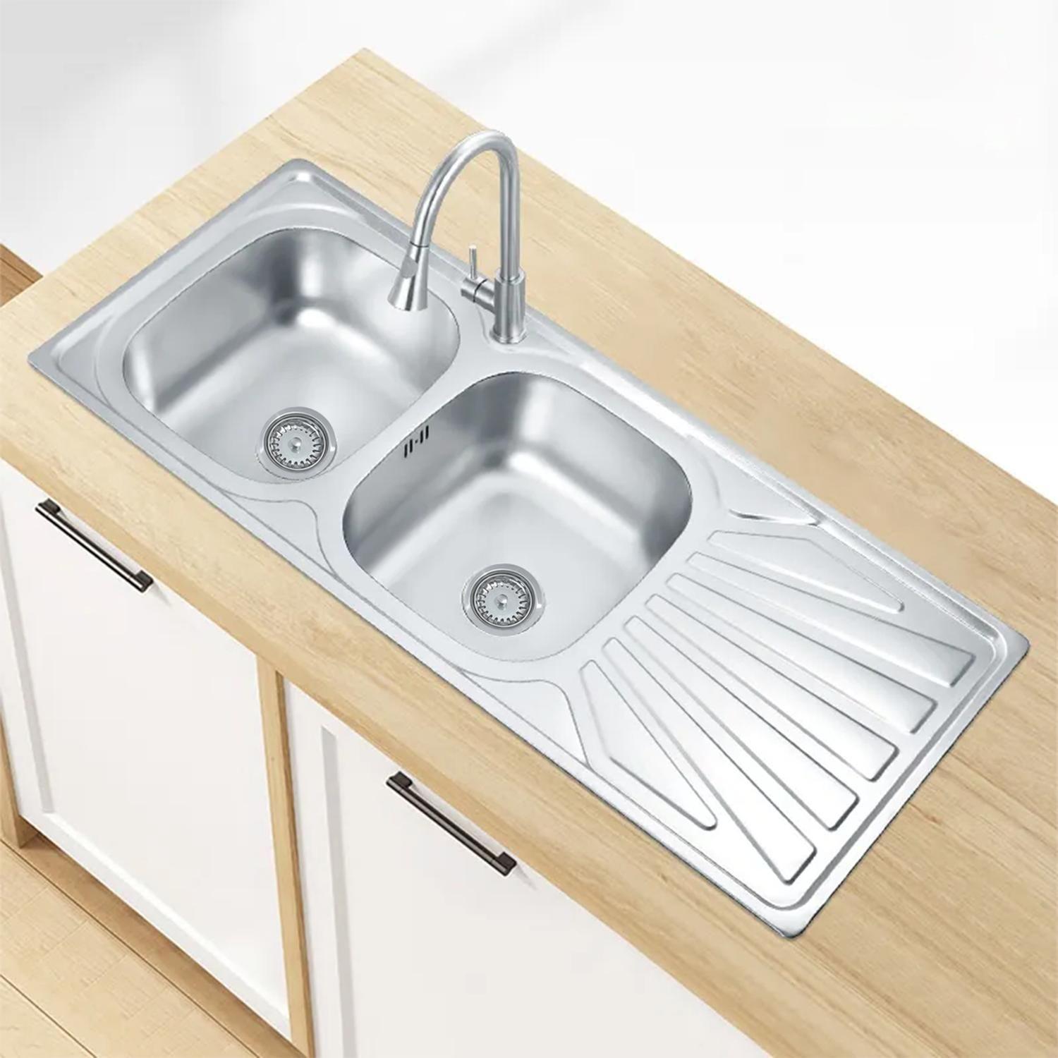 Lavaplatos Empotrado Doble 120x50 Derecho Accesorios-2
