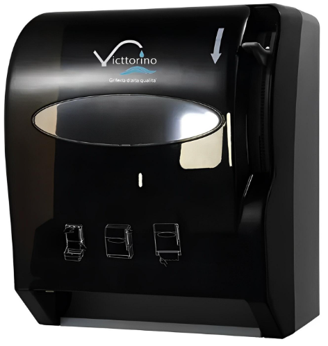 Dispensador Negro De Papel De Palanca Baño Oficina Industria-0