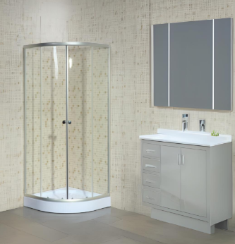 Shower Door Y Receptaculo 80x80 Curvo Transparente-2