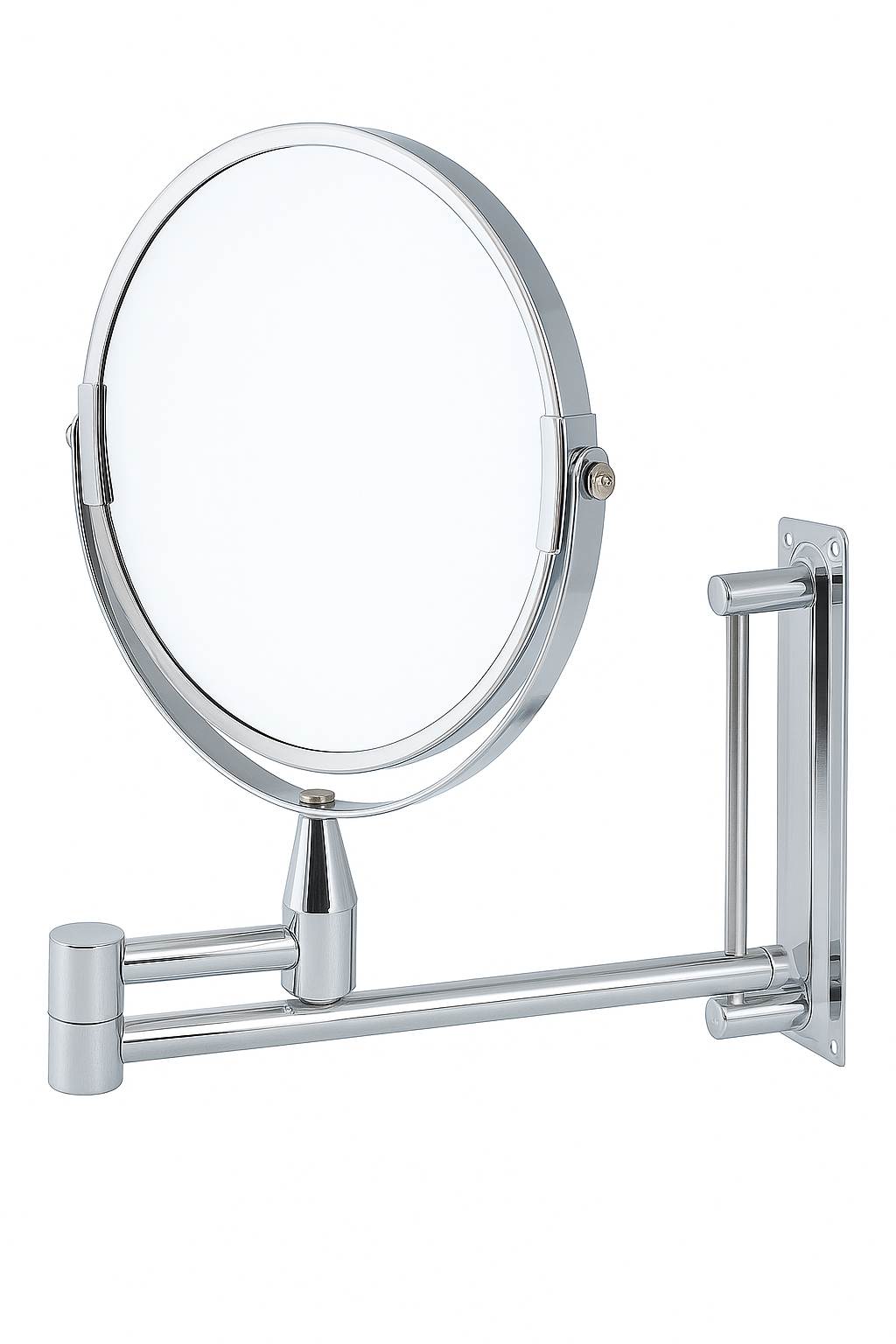 Espejo Redondo Doble Cara Con Aumento X3 Al Muro-0