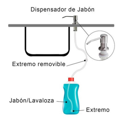 Dispensador De Jabón Para Lavaplatos Carga Continua Manguera-0