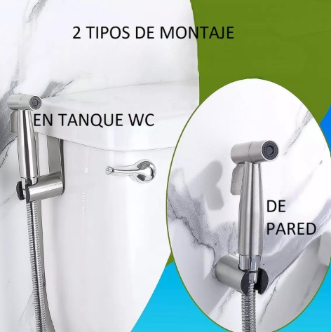 Set Ducha Arabe Bidet Inodoro Con Flex Swert-2