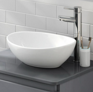 Lavamanos Sobrepuesto Ovalado Lorenza 42x33x14 Cm-0