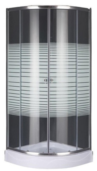 Shower Door Y Receptaculo 90x90 Curvo Transparente Lineas-0