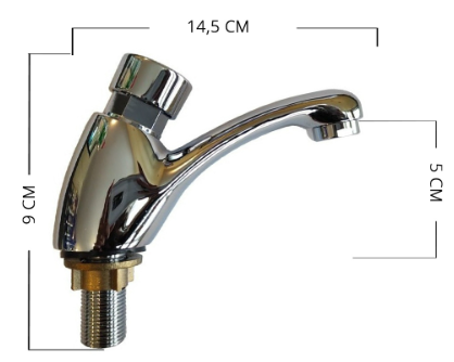 monomando Lavatorio Temporizada Inox. a cubierta-1