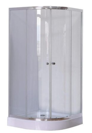 Shower Door Y Receptaculo 90x90 Curvo Transparente-1