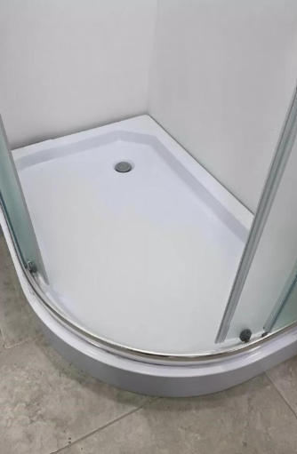 Shower Door Y Receptaculo Curvo 80x100 A Muro Izquierdo-2