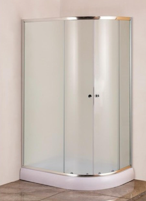 Shower Door Y Receptaculo 80x120 Curvo Izquierdo Empavonado-0