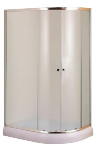 Shower Door Y Receptaculo 80x120 Curvo Izquierdo Empavonado-1